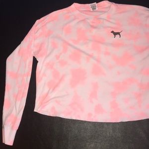 pink long sleeve cropped